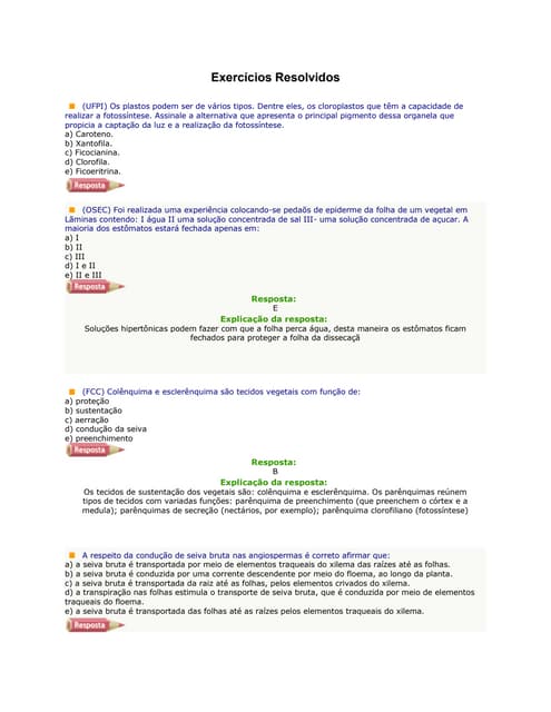 Exercícios resolvidos