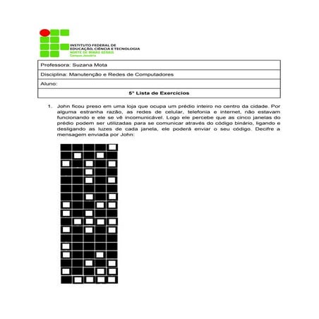 Atividades de Sistemas Binários