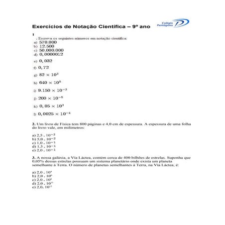 Exercicios+de+notacao+cientifica[1] +com+gabarito | DOC