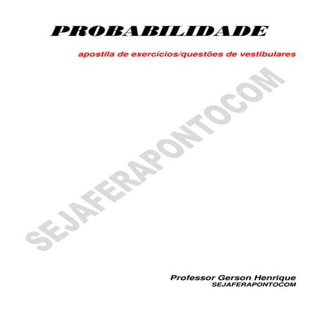 Exercicios probabilidade