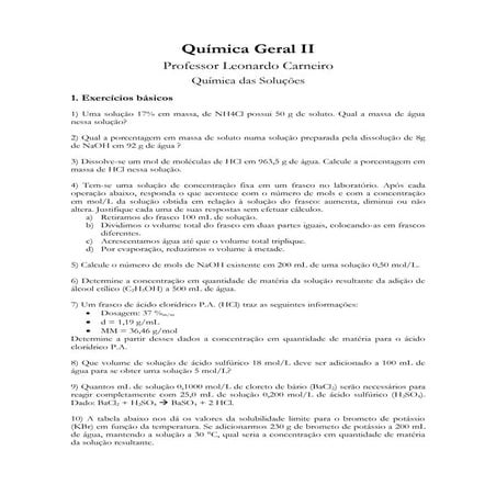 Exercicios soluções