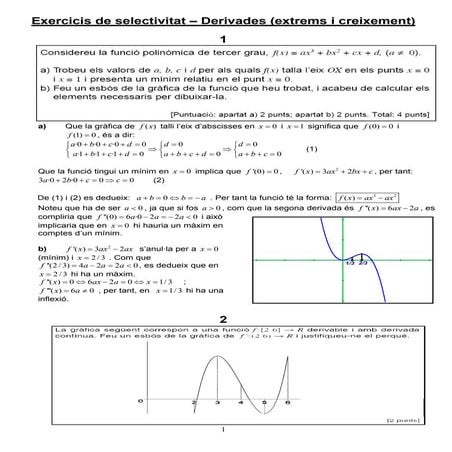 Exercicis de selectivitat creixement, extrems