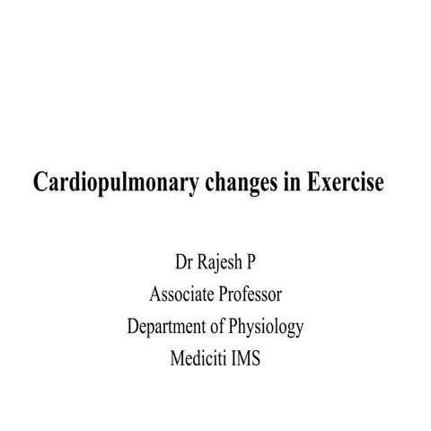 cardiopulmonary changes in exercise 