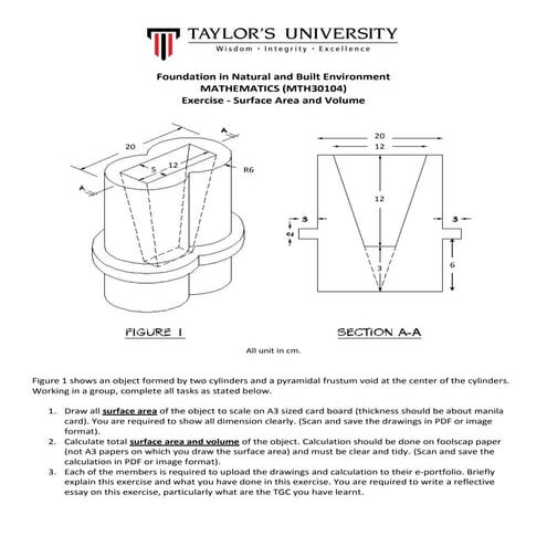 Exercise 1  area and volume