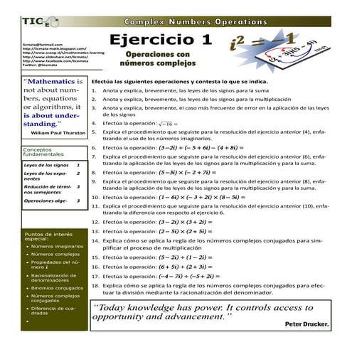 Exercise 1 4 - complex numbers operations | PDF