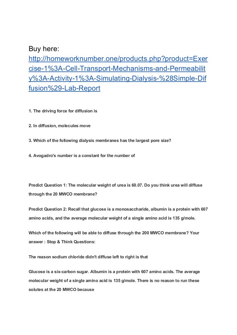 worksheet Cell Transport Review Worksheet exercise 1 cell transport mechanisms and permeability activity 1