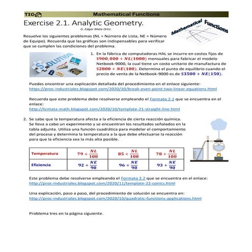 Exercise 2 1 - analytic geometry