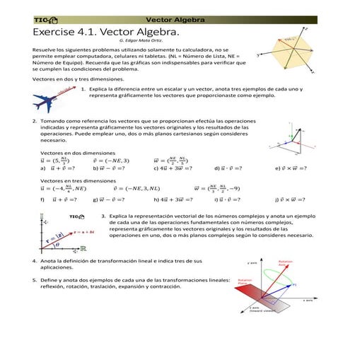 Exercise 4 1 - vector algebra