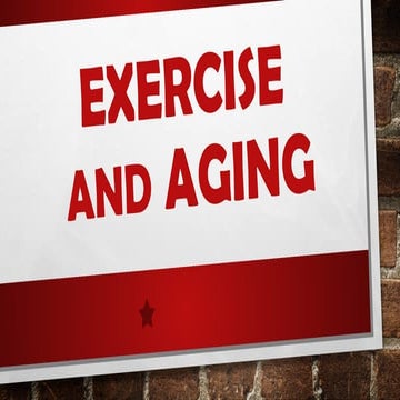 Aging and exercise | PPT