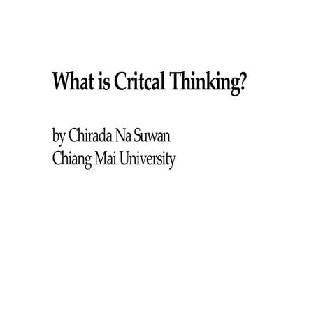 Exercise and summary of Critical Thinking.pptx