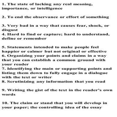 Exercise EAPP 2 group quiz