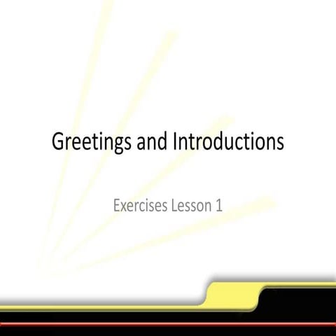 Exercise greetings and_introductions_lesson_1