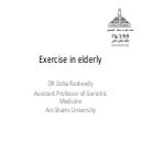 Exercise in elderly