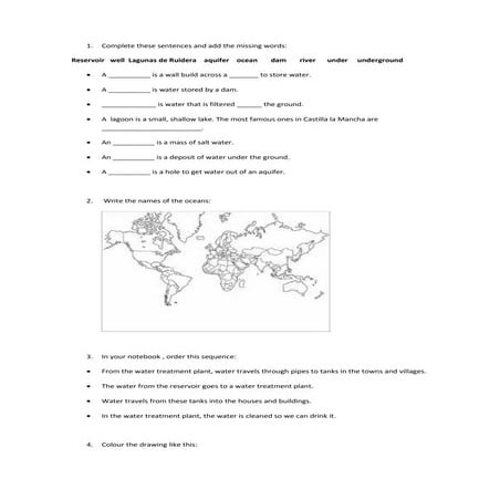 Exercises water in nature