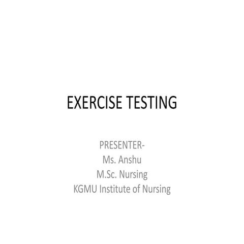 Exercise testing