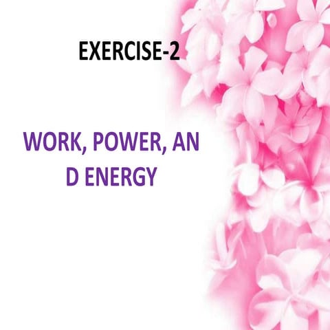 Exercise work and energy 2