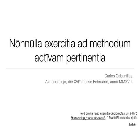 Exercitia methodi activae