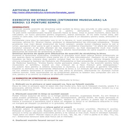 Exercitii de streching