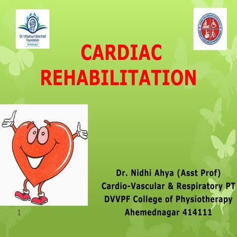 Exericse response in cardiac rehabilitation | PPTX