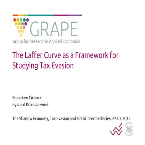 The Laffer curve as a Framework for Studying Tax Evasion
