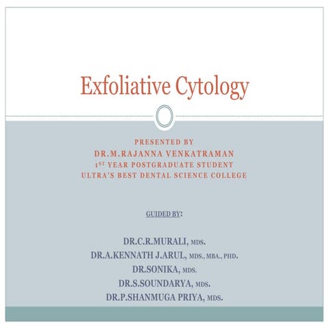 Exfoliative cytology