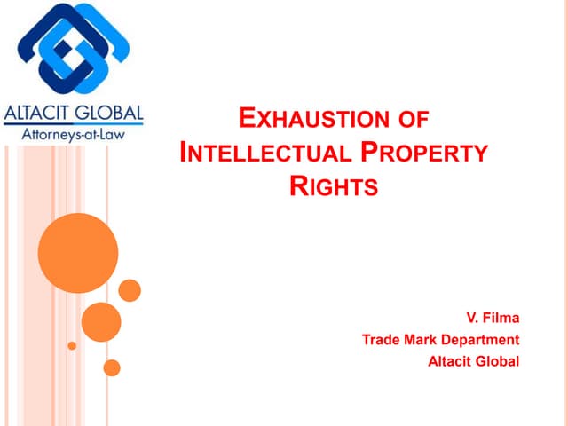 Exhaustion of ip rights