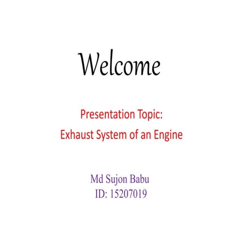 Exhaust system of an engine