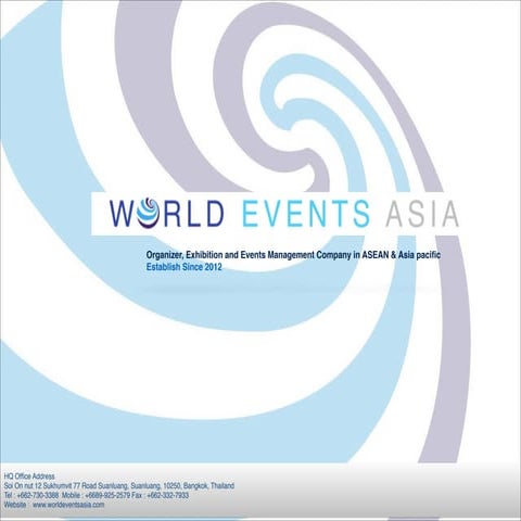 World Events Asia - Exhibition stand builder in bangkok, thailand  