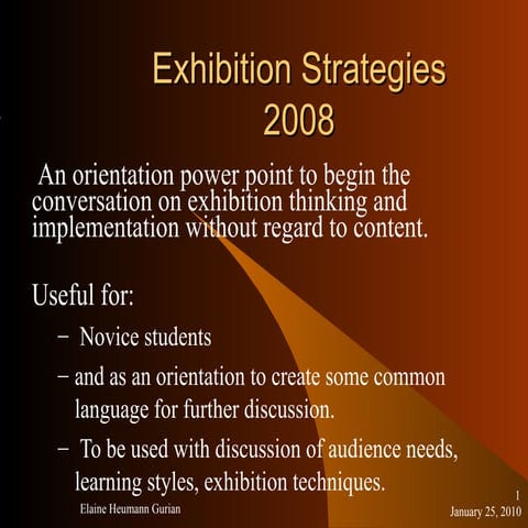 Exhibition Strategies 2008