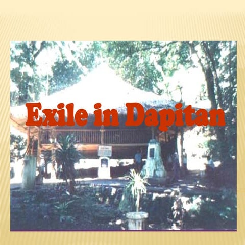 lecture on the exile of jose rizal in dapitan
