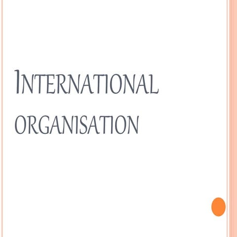 ISO :- International Organisation for Standardisation 