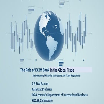 The role of EXIM Bank in the global trade