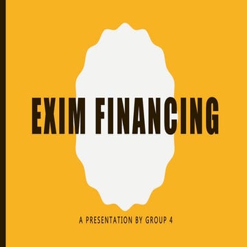 Exim financing