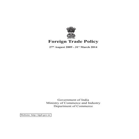 Exim policy 2009-14