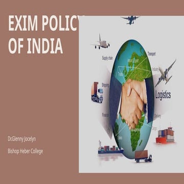 EXIM Policy of India and Scenario of India