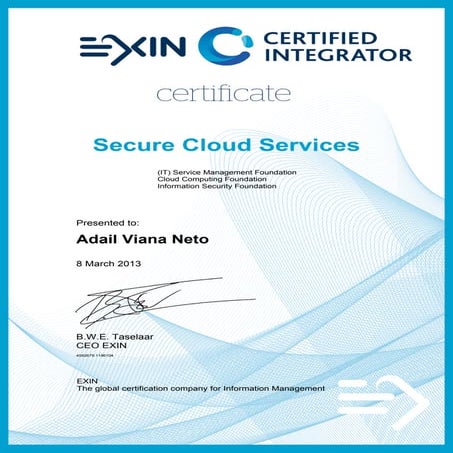 EXIN-CERTIFICATE-ISO27002 | PDF