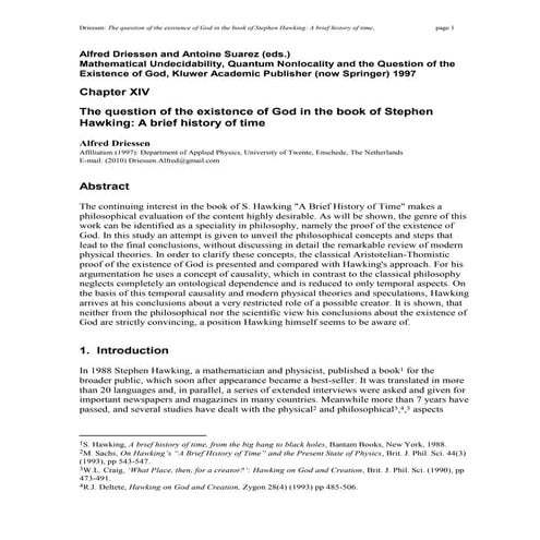 Stephen Hawking and God