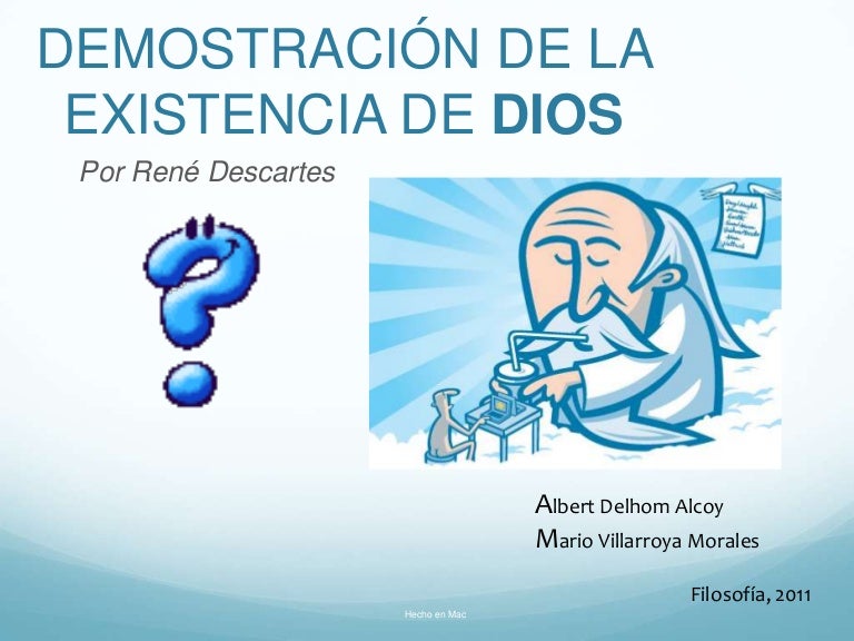 Existencia de dios Existencia de dios
