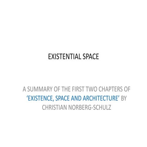 Existential Space