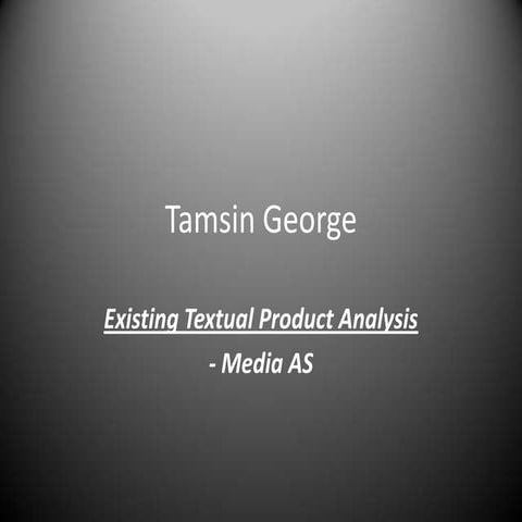 Existing Product Analysis