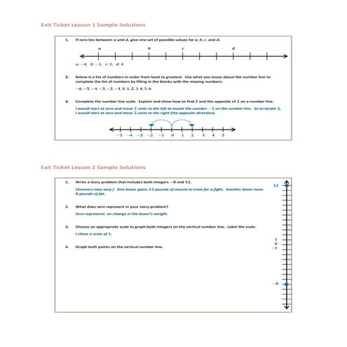 Exit ticket lessons 1 13 sample solutions