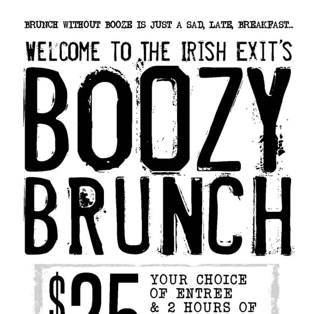 Exit Boozy Brunch Menu 2016 PDF
