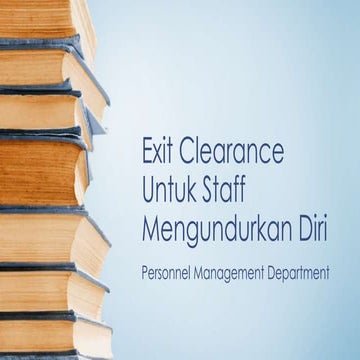 Panduan Exit clearance untuk staff mengundurkan diri