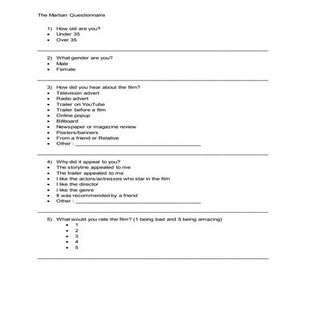 Exit Poll Questionaire