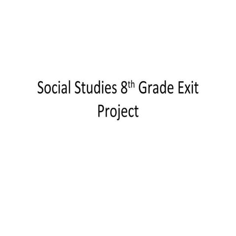 Exit Project Overview