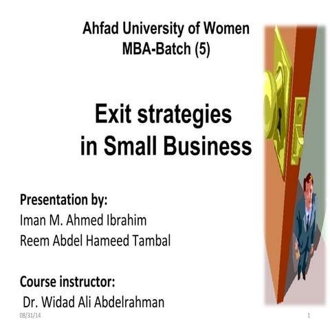 Exit strategies (1)final