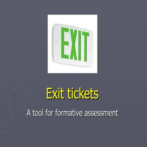Exit tickets, a tool for accountable learning