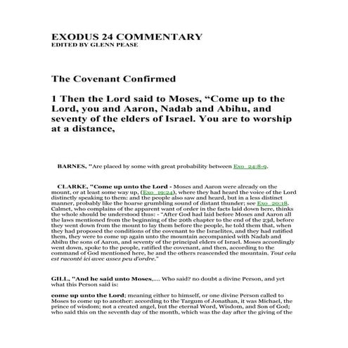 Exodus 24 Commentary Pdf