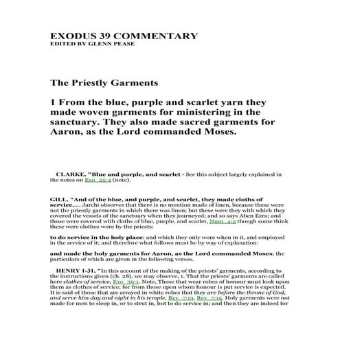 Exodus 39 commentary