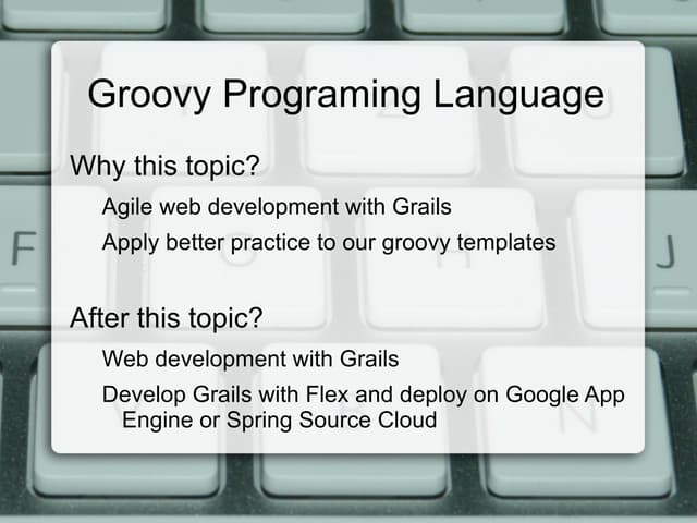eXo EC - Groovy Programming Language